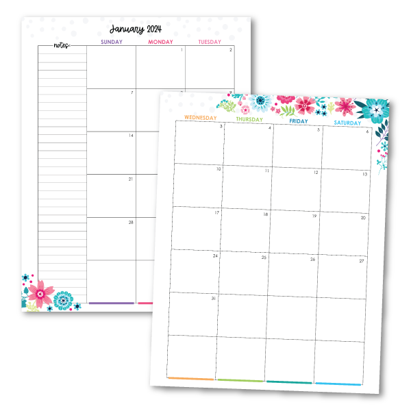 7x9 Monthly Basic Planner Limelife Planners